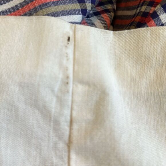 Vintage 70s/80s Counterparts Plaid White, Navy Blue, Red & Tan Plaid Full Skirt - Picture 10 of 12